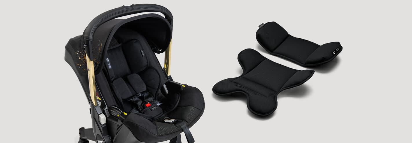 Information slider - Doona Gold - Black Bamboo Infant Insert & Head Support