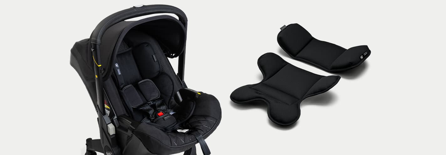 Information slider - Doona Midnight - Black Bamboo Infant Insert & Head Support